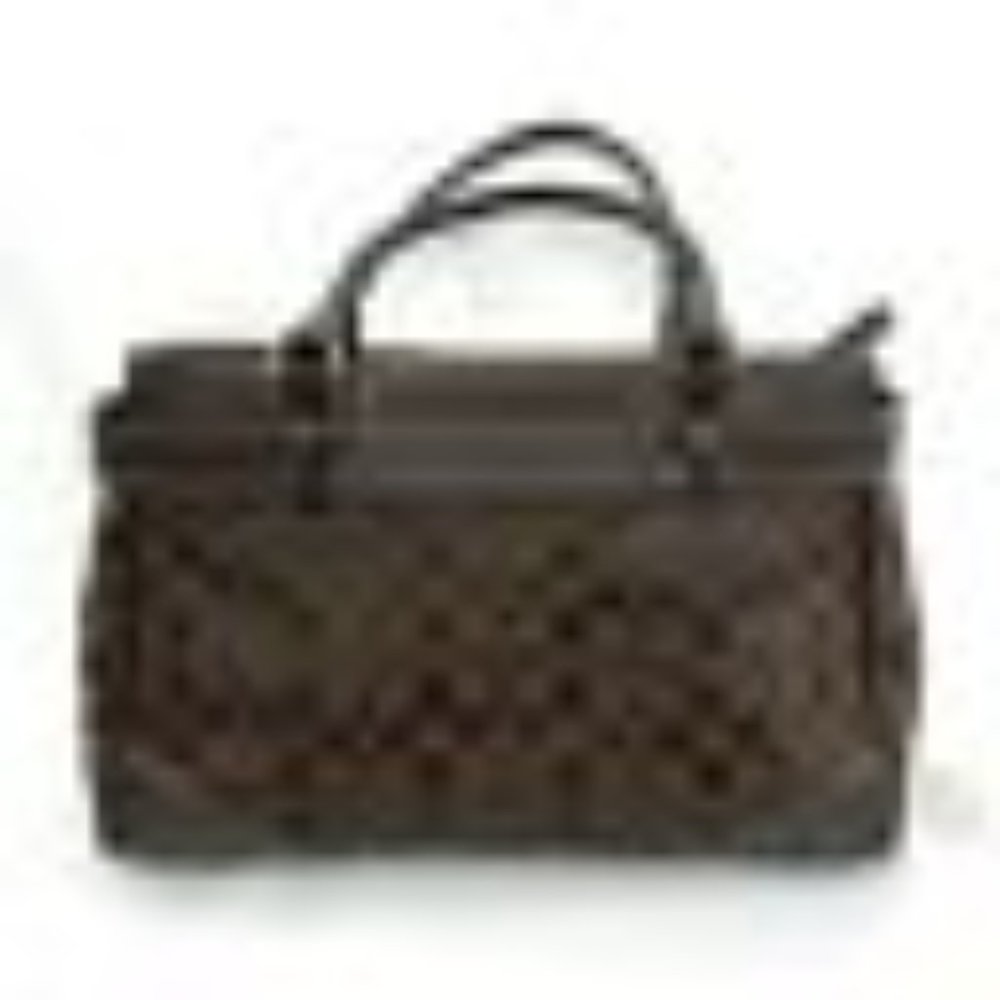 Coach Hampton Python Stripe Black Canvas Leather … - image 4